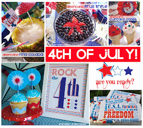 pina colada, rock the 4th art print, free 4th of july art, cupcake cones