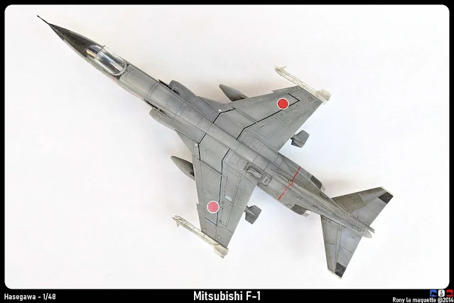 Maquette du Mistubishi F-1 d'Hasegawa au 1/48.