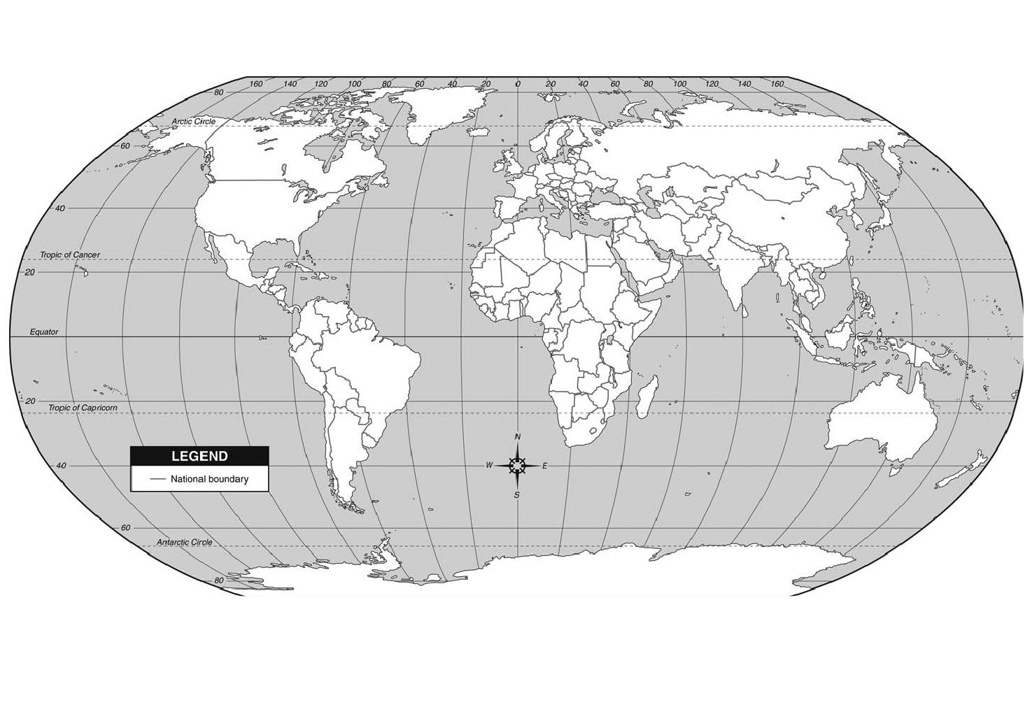 PZ C: blank world map