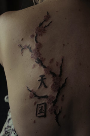 Upper Back Japanese Tattoos With Image Cherry Blossom Tattoo Designs 