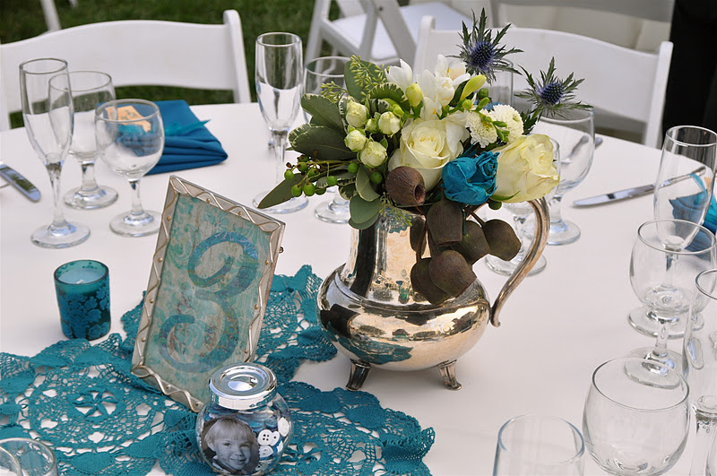 Here are the photos of the amazing wedding with the cool blue flowers