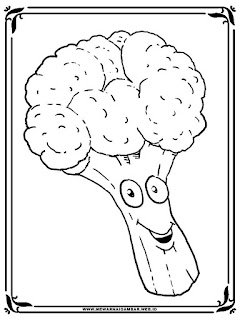 gambar brokoli hitam putih