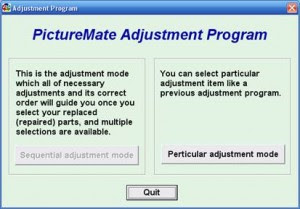 Adjustment Program for Epson PictureMate Printer