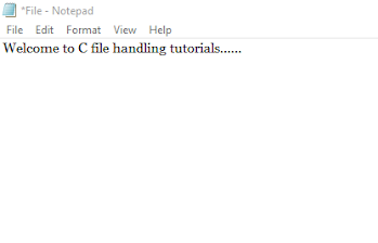 c file handling tutorials, C program to write content in file, c file handling exercises