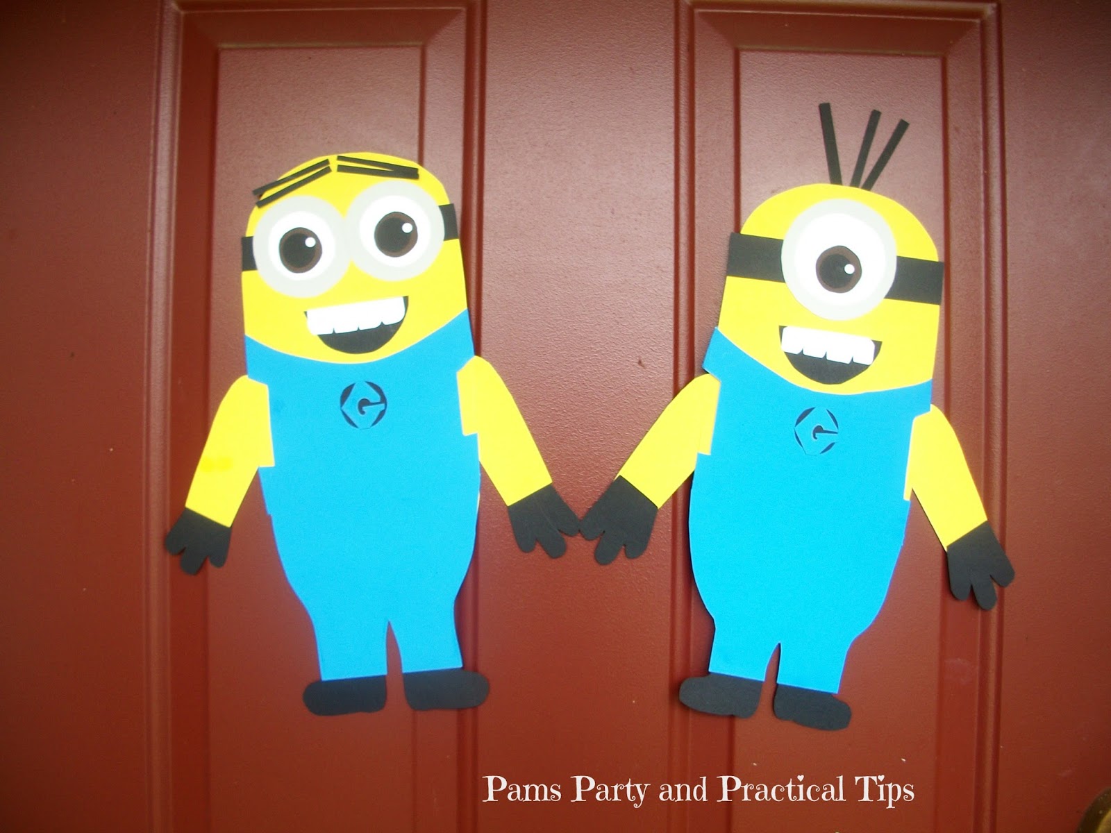 Minions made from poster board