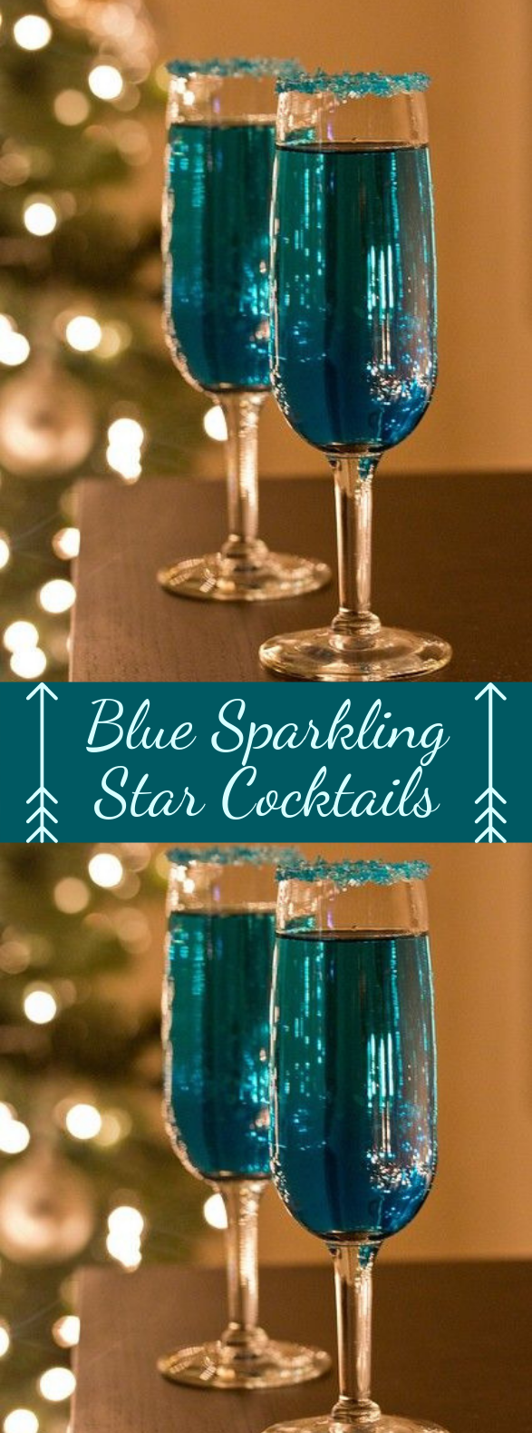 Blue Sparkling Star Cocktails #drinkcocktails #summerdrink