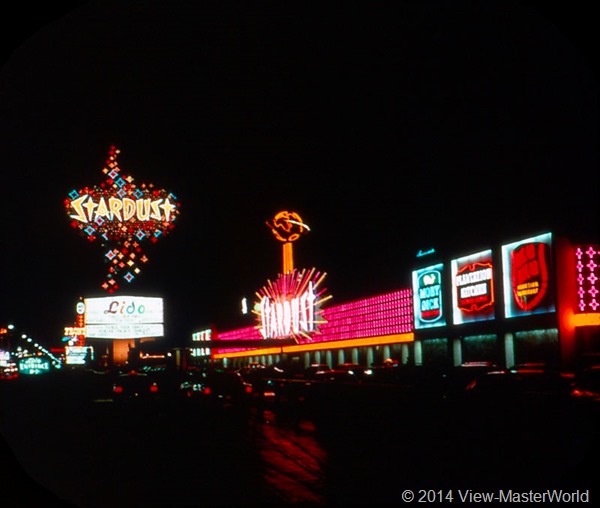 View-Master Las Vegas Nevada A159 Scene 2-7 Stardust Hotel at night