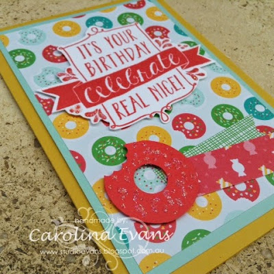 Stampin' Up! DSP punch art donut