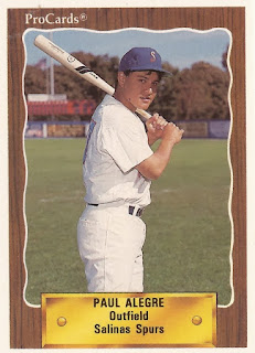 Paul Alegre 1990 Salinas Spurs card