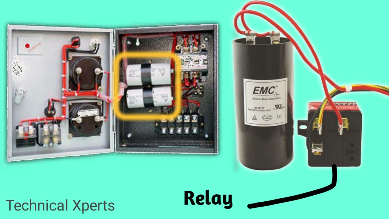 How to use two capacitor / How to use starting capacitor