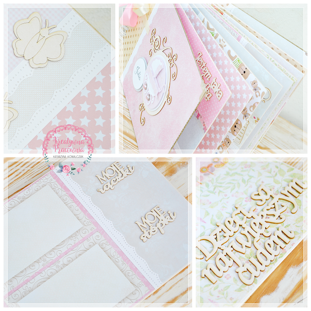 album na pierwsze urodziny, scrapbooking, handmade