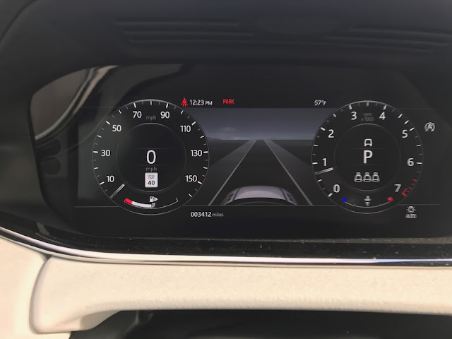 Gauge cluster in 2020 Range Rover Evoque