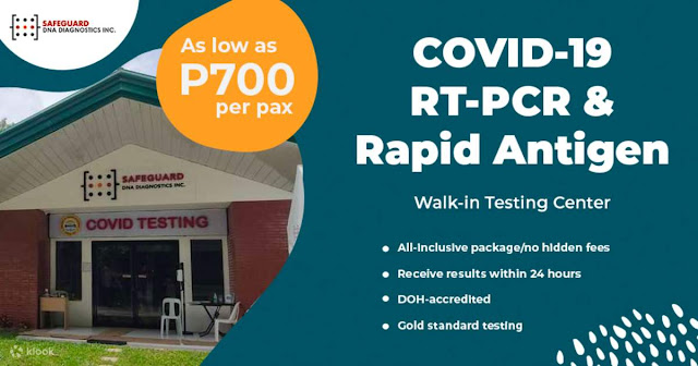 24hr COVID-19 RT-PCR and Rapid Antigen Testing for Bacolod, Negros Occidental
