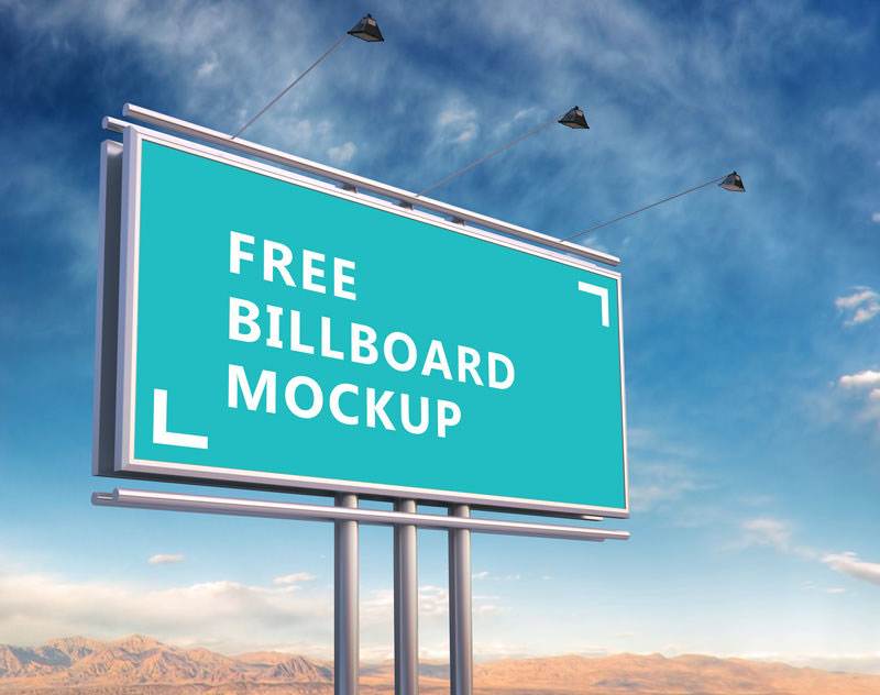 Free PSD Outdoor Advertising Billboard Mockup