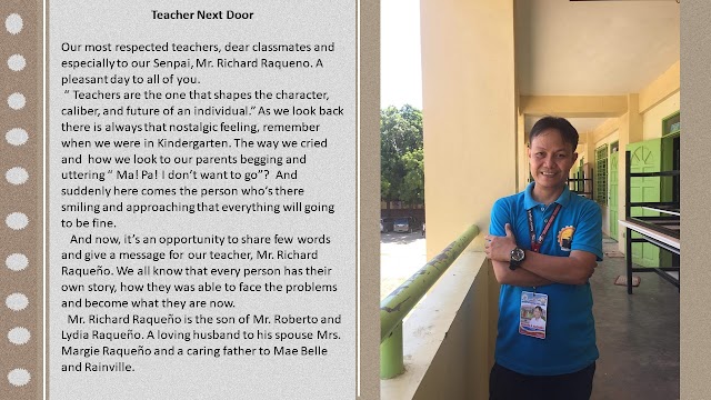 (Oral Communication)  Teacher Next Door