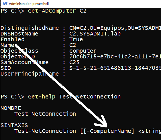 Windows: Powershell propiedad calculada