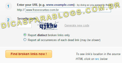 encontrar links quebrados no site ou blog