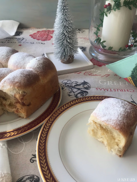 Porción de brioche relleno