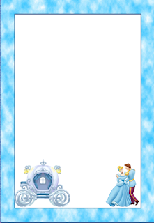 Cinderella Free Printable Frames, Invitations or Cards.