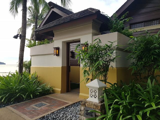 Zen garden at the spa area