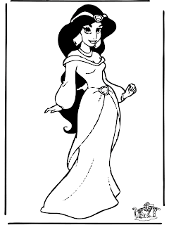 aladdin jasmine disney coloring page