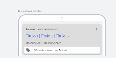 Extensiones de promoción de Google Ads