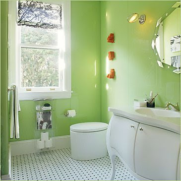 banheiro verde 