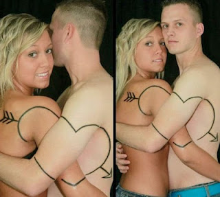 TATUAJES DE PAREJAS CORAZON Y FLECHA