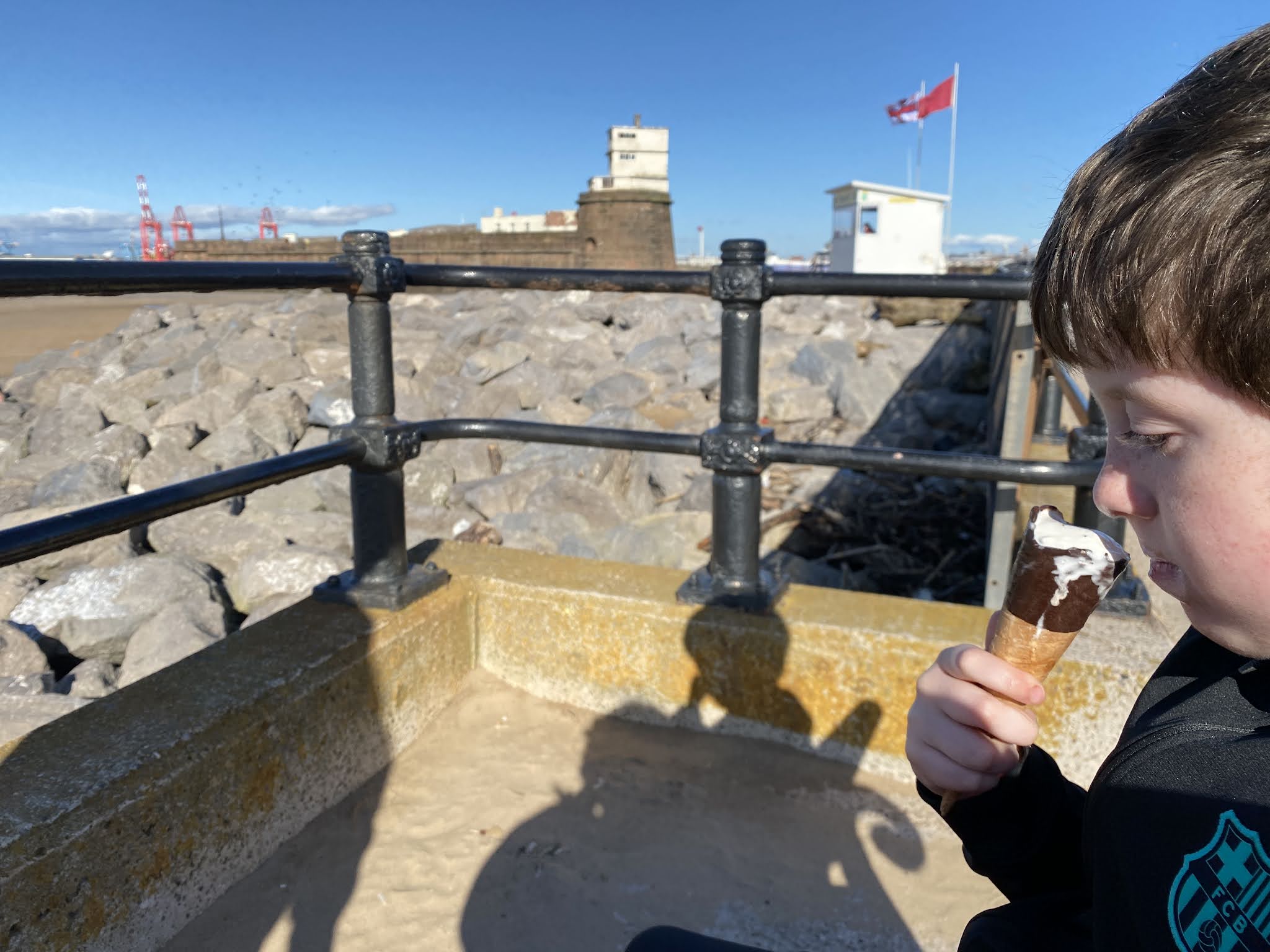 boy eating an ice cream