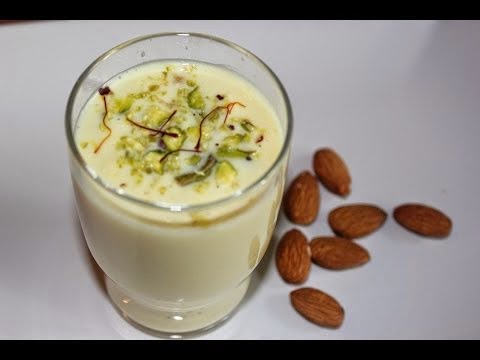 banana badham milk,recipe,homemade,simple,shake