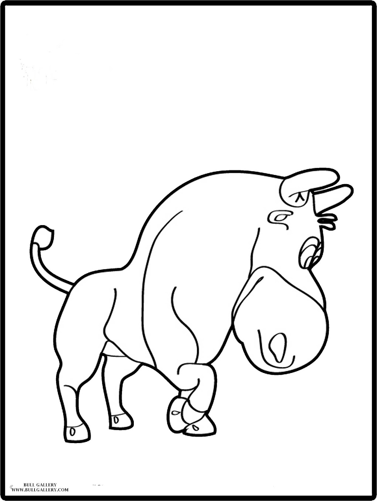 Download Bull Pictures To Color Free - Bull Gallery