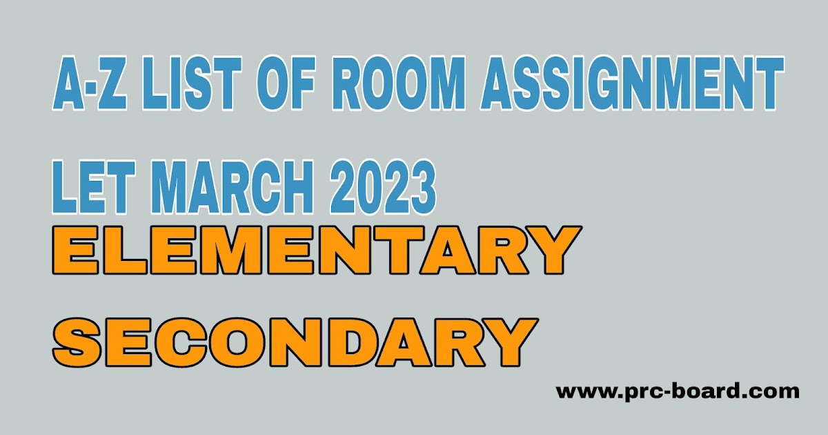 room assignment let 2023 baguio city