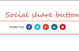 Animated Social Share Button For Blogger with CSS