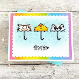 Sunny Studio Stamps: Spring Showers Customer Card by Adelle Emery