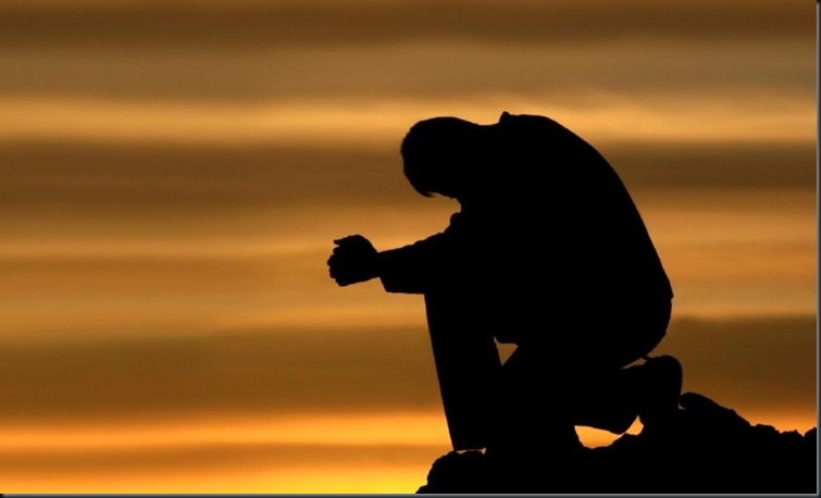 man kneeling