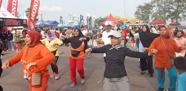 Wawako Hadiri Jalan Sehat dan Senam Bersama Yayasan Bangka Buana Cipta Ibu Muda Berkarya Bangka Belitung