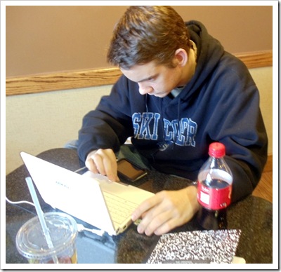 Jacob on computer