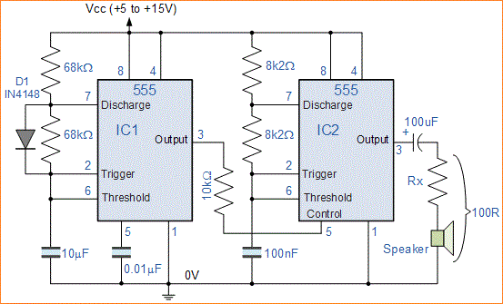 Osilator IC 555 (Multivibrator Astabil)