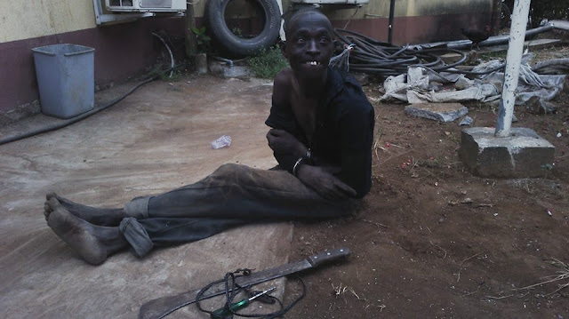 Thief High on Weed Poses for the Camera After He Was Arrested in Lagos (Photos)