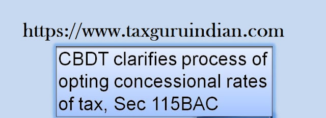 Income tax Section 115 BAC