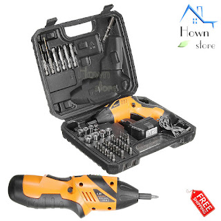 Combo Cordless Compact Drill Screw Driver Kit Bits Rechargeable Set