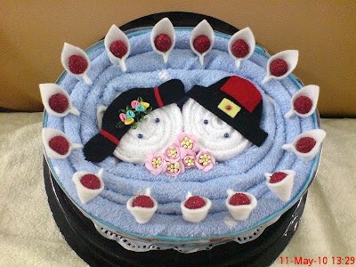 VSTowel Cake: Couple cake tart