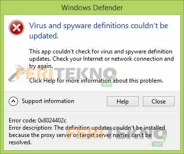  Kesalahan yang terjadi di windows defender pada error instruksi 3 Cara Mengatasi Virus and Spyware Definitions Couldn’t Be Updated