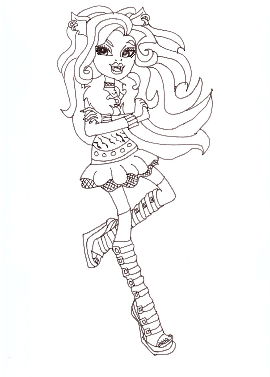 Clawdeen Coloring Sheet CLICK HERE TO PRINT Free printable monster high