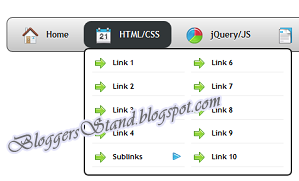 Add CSS3 Multilevel With Icons Navigation Menu Bar for blogger