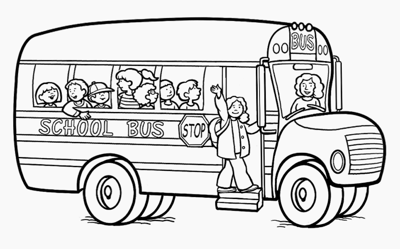 Bus The Car Coloring Pages