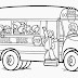 School Bus Coloring Pages for Preschool