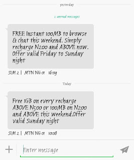 Mtn free 1gb data