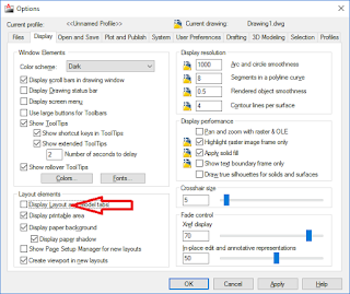 Model tabs autocad