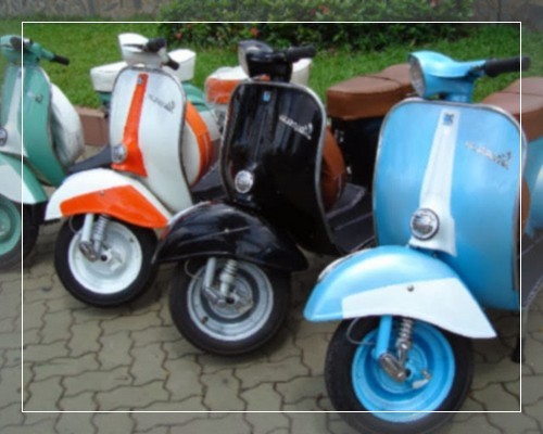 Foto gambar modifikasi vespa px super excel drag racing 